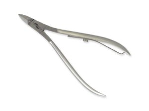 Cuticle Nippers, lap joint, 1/1 jaw, 9 mm, 4", stainless satin finished, single spring