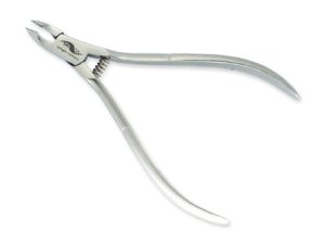 Cuticle Nippers, lap joint, ½ jaw, 6 mm, 4", nickel-plated, coil spring small, profi quality