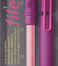 FileAway, Ceramic Nail File, violet case, Clip magenta, blister carded