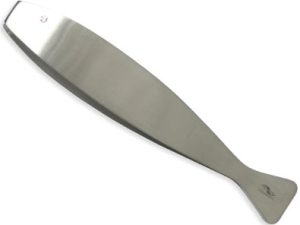 Fishone Tweezers, fish shaped mit a rhinestone fo an eye, stainless steel, satin finished, 135 mm - 5 ¼", dishwasher-proof