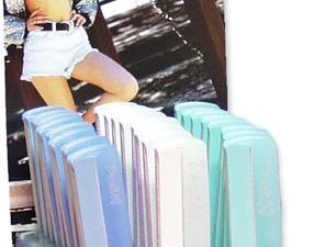 Display Pockit, Revolving Ceramic Nail File, 24 pieces. assorted colors, cardboard