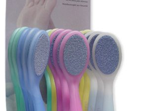 ProPed Ceramic Pumice Stone, 8½", translucent mint, blue handle inlaid, blister package